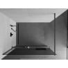 Mexen Kioto+ shower screen with shelf Walk-in 80 x 200 cm, graphite, brushed gun gray - 800-080-121-66-40