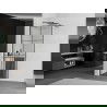 Mexen Kioto+ Walk-in Shower Wall with Shelf 70 x 200 cm, Black Pattern, Gun Metal - 800-070-121-95-77