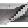Mexen Kioto+ Walk-in Shower Screen with Shelf 90 x 200 cm, Black Pattern, Brushed Bronze - 800-090-121-65-77