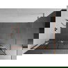 Mexen Kioto+ Walk-in Shower Panel with Shelf 130 x 200 cm, Black Pattern, Brushed Copper - 800-130-121-65-77
