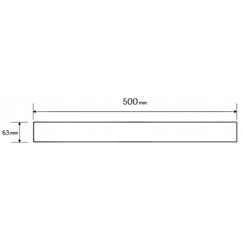 Mexen Flat M03 cover for linear drain 50 cm, inox - 1022050