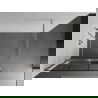 Mexen Kioto+ Shower Screen with Walk-in Shelf 100 x 200 cm, Black Pattern, Brushed Nickel - 800-100-121-97-77