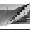 Mexen Kioto+ Walk-in Shower Wall with Shelf 80 x 200 cm, Black Pattern, Brushed Nickel - 800-080-121-97-77