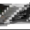 Mexen Kioto+ Shower Wall with Walk-in Shelf 140 x 200 cm, Graphite, Gun Gray Brushed - 800-140-121-66-40