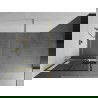 Mexen Kioto+ Walk-in shower wall with shelf 70 x 200 cm, black pattern, brushed gold - 800-070-121-55-77