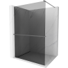 Mexen Kioto+ Walk-in Shower Wall with Shelf 110 x 200 cm, Graphite, Gun Metal - 800-110-121-95-40