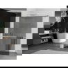 Mexen Kioto+ shower wall with shelf Walk-in 140 x 200 cm, graphite, brushed nickel - 800-140-121-97-40