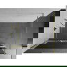 Mexen Kioto+ Walk-in Shower Wall with Shelf 140 x 200 cm, Graphite, Brushed Gold - 800-140-121-55-40