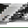 Mexen Kioto+ L Walk-in Shower Wall with Shelf 85 x 200 cm, Transparent, White - 800-085-123-20-00