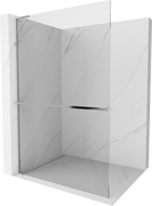 Mexen Kioto+ L Shower Wall with Walk-in Shelf 70 x 200 cm, Transparent, Chrome - 800-070-123-01-00