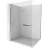 Mexen Kioto+ L Walk-in Shower Panel with Shelf 80 x 200 cm, Transparent, Chrome - 800-080-123-01-00