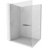 Mexen Kioto+ L Shower Wall with Shelf Walk-in 110 x 200 cm, transparent, chrome - 800-110-123-01-00