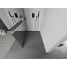 Mexen Kioto+ shower wall with Walk-in shelf 120 x 200 cm, mirror, brushed gun gray - 800-120-121-66-50