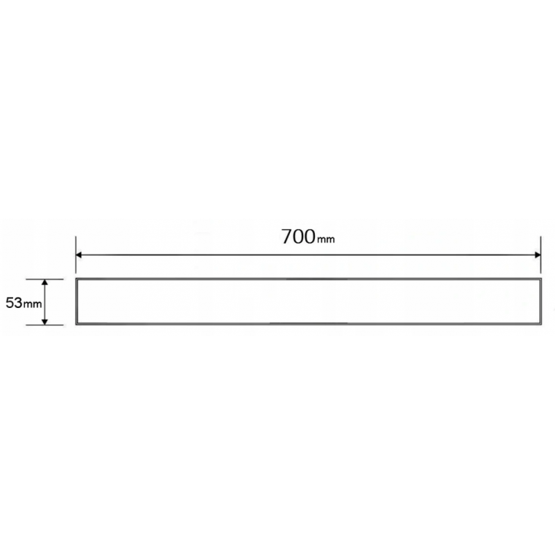 Mexen Flat M13 2-in-1 Masking for 70 cm Linear Drain, Black - 1719070