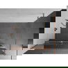 Mexen Kioto+ Walk-in Shower Wall with Shelf 70 x 200 cm, Mirror, Brushed Bronze - 800-070-121-65-50