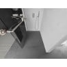 Mexen Kioto+ L Shower Wall with Walk-in Shelf 55 x 200 cm, transparent, brushed nickel - 800-055-123-97-00
