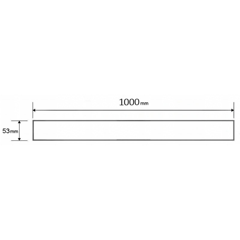 Mexen Flat M13 2-in-1 Cover for Linear Drain 100 cm, Black - 1719100