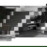 Mexen Kioto+ Walk-in Shower Wall with Shelf 110 x 200 cm, Mirror, Brushed Nickel - 800-110-121-97-50