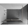 Mexen Kioto+ shower wall with Walk-in shelf 120 x 200 cm, mirror, brushed nickel - 800-120-121-97-50