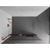 Mexen Kioto+ L shower wall with Walk-in shelf 55 x 200 cm, transparent, rose gold - 800-055-123-60-00