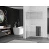 Mexen Kioto+ L shower wall with Walk-in shelf 110 x 200 cm, transparent/frosted, white - 800-110-123-20-35