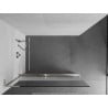Mexen Kioto+ L Shower Wall with Walk-in Shelf 100 x 200 cm, Transparent/Frosted, Brushed Nickel - 800-100-123-97-35