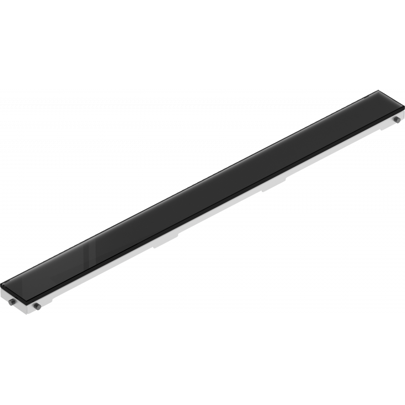 Mexen Flat MGB cover for linear drain 70 cm, black glass - 1026070