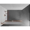 Mexen Kioto+ L Walk-in Shower Wall with Shelf 70 x 200 cm, Frosted, Brushed Copper - 800-070-123-65-30