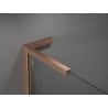 Mexen Kioto+ L Walk-in Shower Wall with Shelf 70 x 200 cm, Frosted, Brushed Copper - 800-070-123-65-30