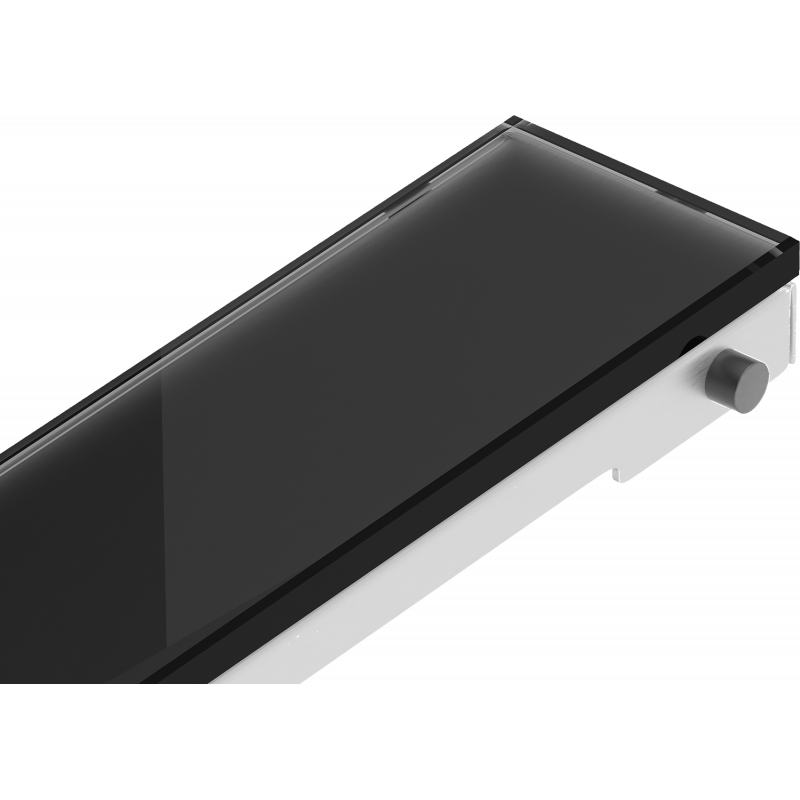 Mexen Flat MGB cover for linear drain 80 cm, black glass - 1026080