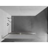 Mexen Kioto+ L Shower Wall with Walk-in Shelf 110 x 200 cm, Frosted, Brushed Nickel - 800-110-123-97-30