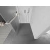 Mexen Kioto+ L Walk-in Shower Wall with Shelf 100 x 200 cm, Frosted, Brushed Nickel - 800-100-123-97-30