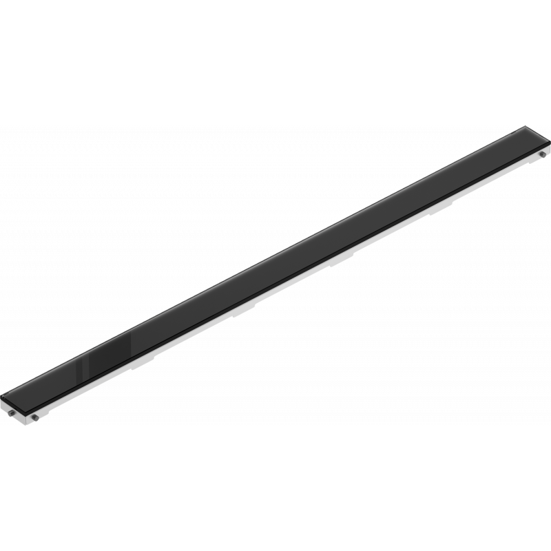Mexen Flat MGB Trim for Linear Drain 100 cm, Black Glass - 1026100