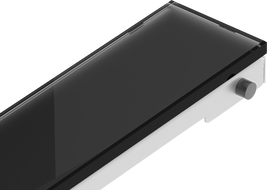 Mexen Flat MGB Trim for Linear Drain 100 cm, Black Glass - 1026100