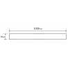 Mexen MGB linear drain cover 100 cm, Black Glass - 1026100