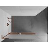 Mexen Kioto+ L shower wall with shelf Walk-in 90 x 200 cm, frost, rose gold - 800-090-123-60-30