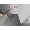 Mexen Kioto+ L shower wall with shelf Walk-in 90 x 200 cm, frost, rose gold - 800-090-123-60-30