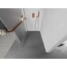 Mexen Kioto+ L shower wall with shelf Walk-in 70 x 200 cm, frosted, pink gold - 800-070-123-60-30