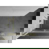 Mexen Kioto+ L Shower Wall with Walk-in Shelf 120 x 200 cm, Transparent/Frosted, Brushed Gold - 800-120-123-55-35