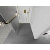 Mexen Kioto+ L Walk-in Shower Wall with Shelf 80 x 200 cm, Frosted, Gold - 800-080-123-50-30