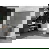 Mexen Kioto+ L Shower Wall with Shelf Walk-in 90 x 200 cm, Graphite, White - 800-090-123-20-40