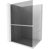 Mexen Kioto+ L shower wall with shelf Walk-in 120 x 200 cm, graphite, white - 800-120-123-20-40