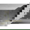 Mexen Kioto+ L Shower Wall with Shelf Walk-in 90 x 200 cm, Frosted, Brushed Gold - 800-090-123-55-30