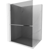 Mexen Kioto+ L Walk-in Shower Screen with Shelf 100 x 200 cm, Graphite, Chrome - 800-100-123-01-40