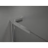 Mexen Kioto+ L Shower Wall with Shelf Walk-in 70 x 200 cm, Graphite, Chrome - 800-070-123-01-40