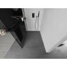 Mexen Kioto+ L Shower Wall with Walk-in Shelf 80 x 200 cm, Graphite, Black - 800-080-123-70-40