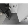 Mexen Kioto+ L Shower Wall with Walk-in Shelf 100 x 200 cm, Black Pattern, Black - 800-100-123-70-70