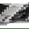 Mexen Kioto+ L Shower Wall with Shelf Walk-in 70 x 200 cm, Black Pattern, Black - 800-070-123-70-70