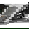 Mexen Kioto+ L shower wall with shelf Walk-in 70 x 200 cm, graphite, brushed nickel - 800-070-123-97-40