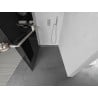 Mexen Kioto+ L Walk-in Shower Screen with Shelf 80 x 200 cm, Graphite, Brushed Nickel - 800-080-123-97-40